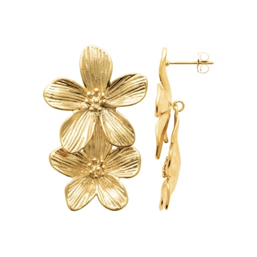 Fleur Earrings L Gold PVD