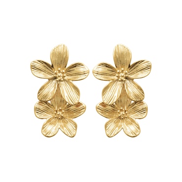 Fleur Earrings L Gold PVD