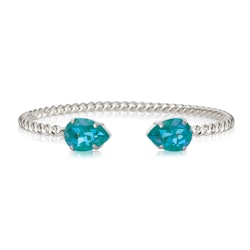 Mini Drop Bracelet Rhodium/ Laguna Delite