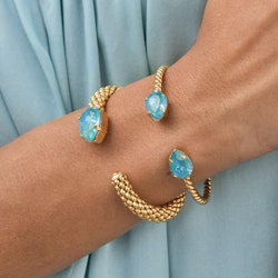 Mini Drop Bracelet Rhodium/ Laguna Delite