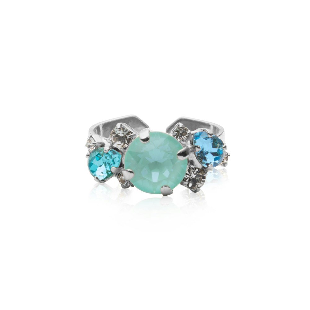 Jannie Ring Rhodium/ Laguna Combo