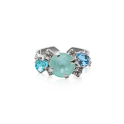 Jannie Ring Rhodium/ Laguna Combo