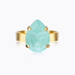Mini Drop Ring Gold/ Soft Mint