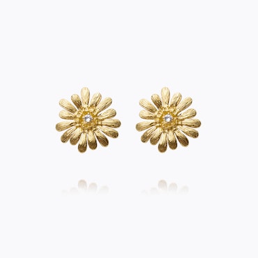 Daisy Earrings Gold/ Crystal