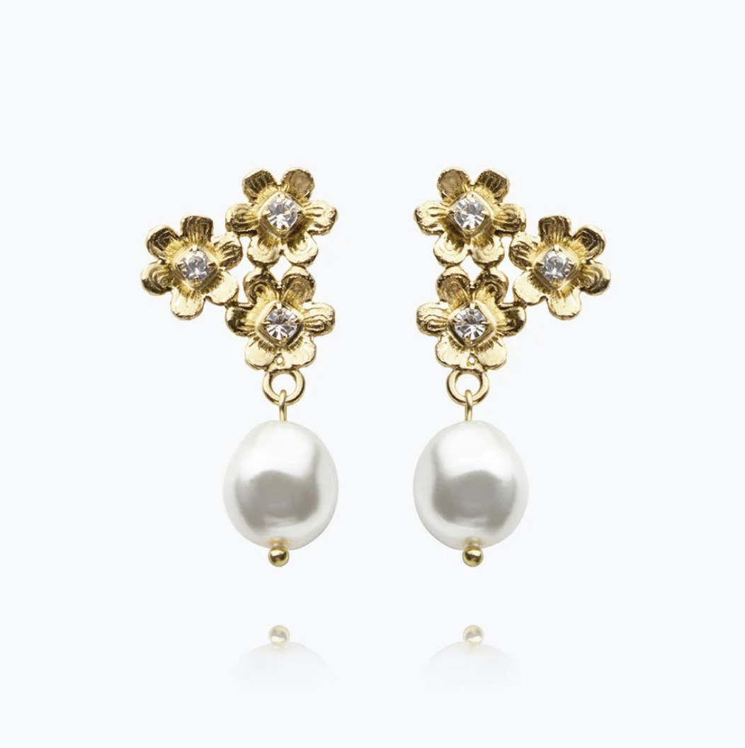 Juni Earrings Pearl/Crystal