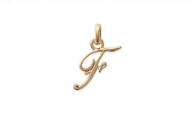 Letter F Pendant Gold
