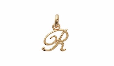 Letter R Pendant Gold