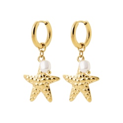 Seastar Pearl Earrings Gold PVD