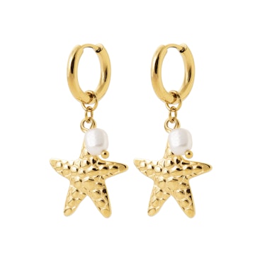 Seastar Pearl Earrings Gold PVD