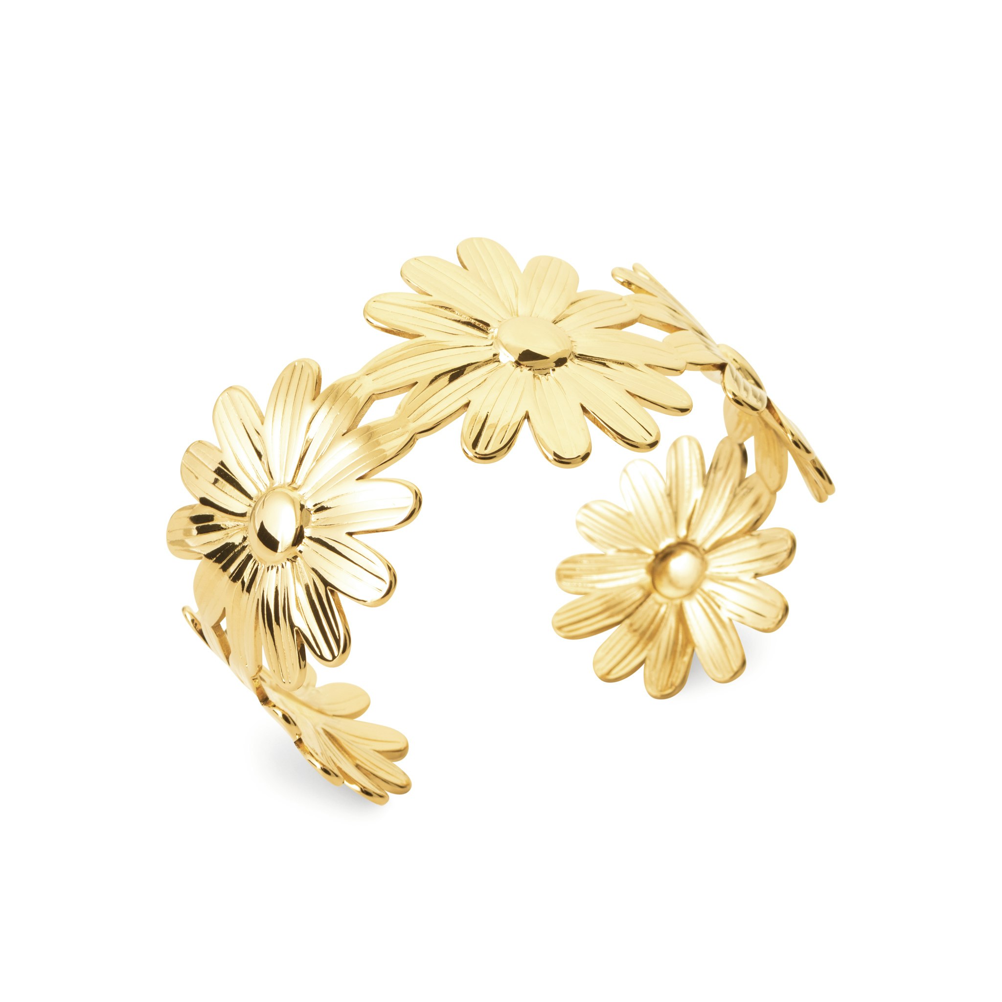 Flower Bangle Gold PVD