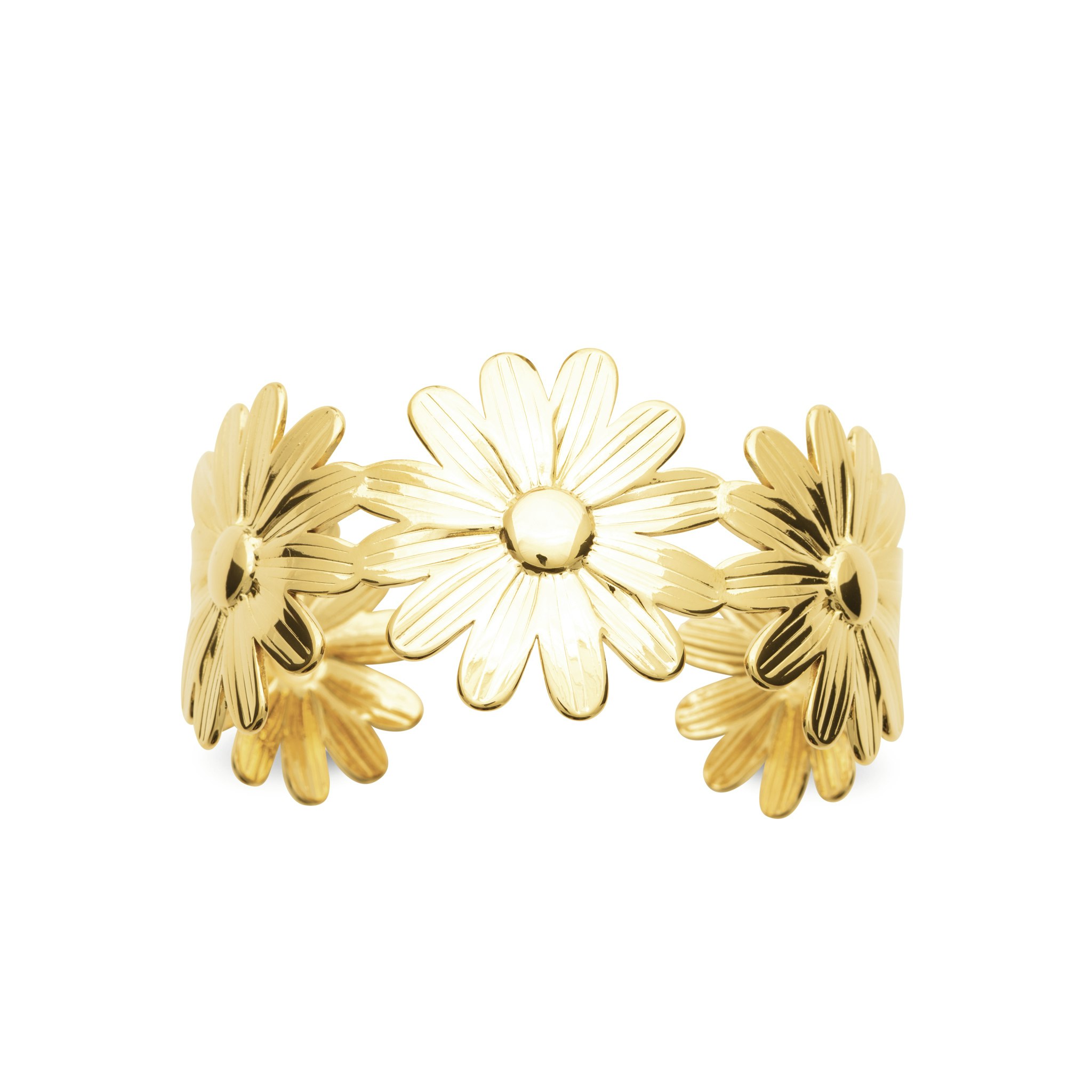 Flower Bangle Gold PVD
