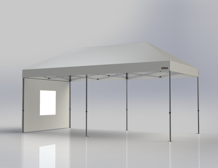 Popup Tält - 4x8 m - Stativ 52 mm med vit takduk