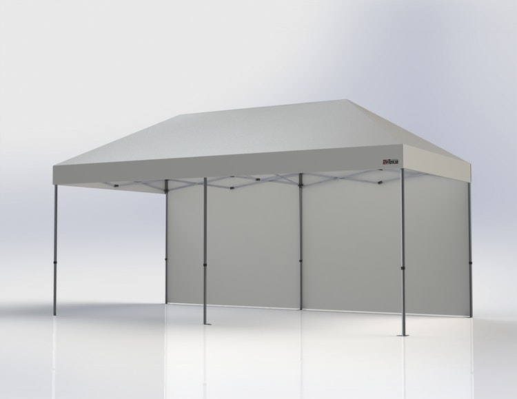 Popup Tält - 4x8 m - Stativ 52 mm med vit takduk