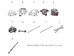 Reservdel till 52 mm stativ - MODELL - 52B