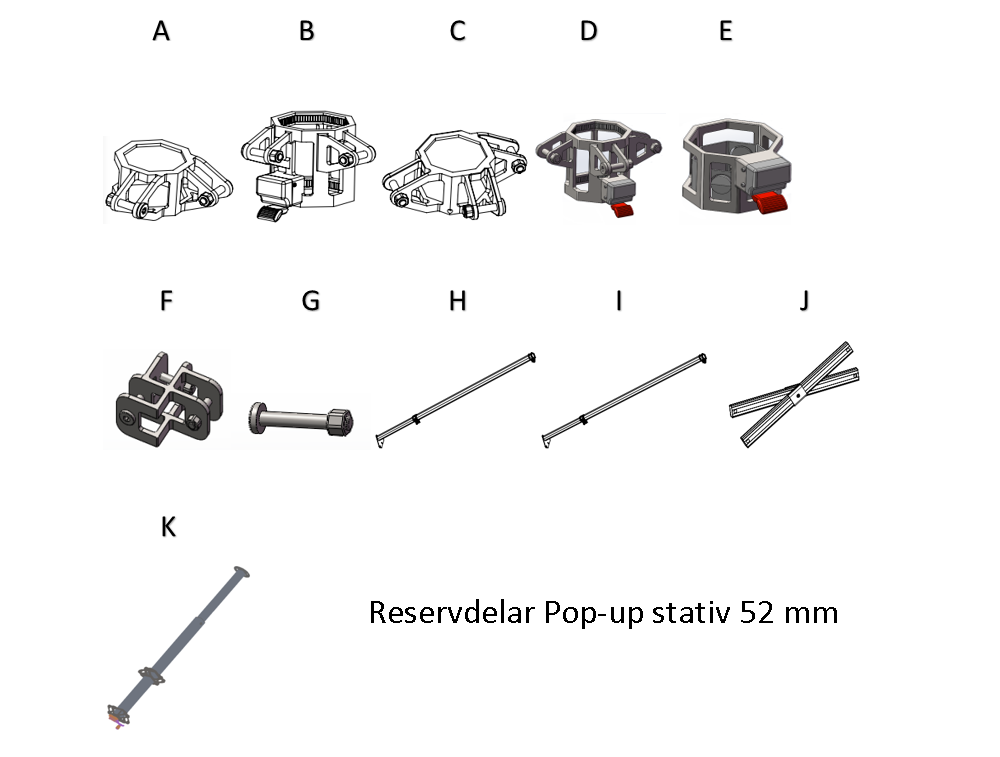 Reservdel till 52 mm stativ - MODELL - 52F