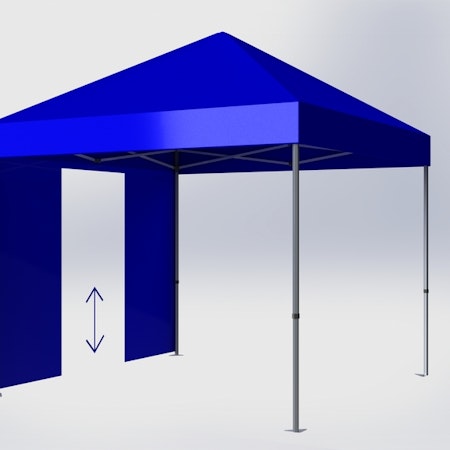 Popup Tält - 3x3m - Blå - Stativ med takduk