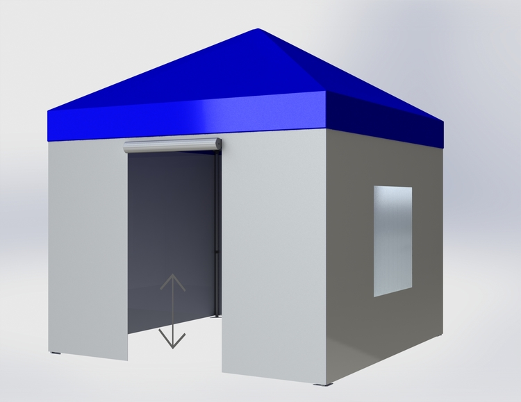 Popup Tält - 3x3m - Blå - Stativ med takduk 500D