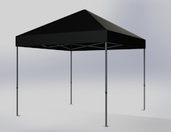 Popup Tält - 3x3 m - Stativ 40 mm med svart takduk