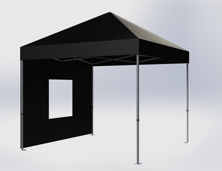 Popup Tält - 3x3 m - Stativ 40 mm med svart takduk
