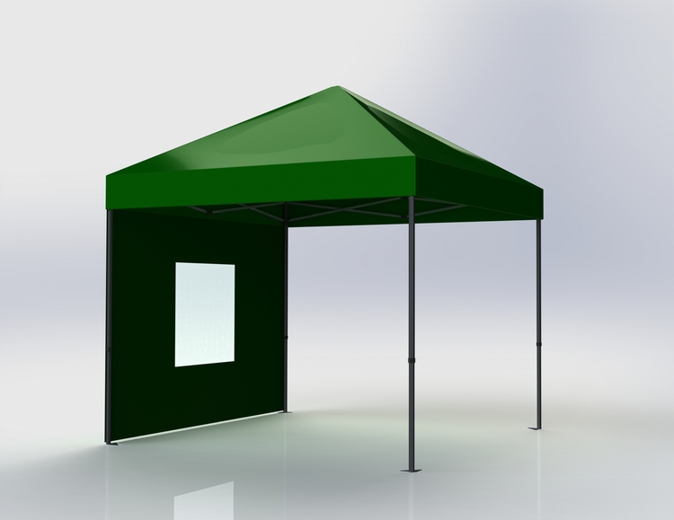 Popup Tält - 3x3 m - Stativ 40 mm med grön takduk