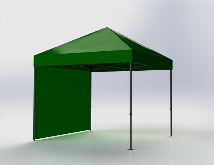 Popup Tält - 3x3 m - Stativ 40 mm med grön takduk