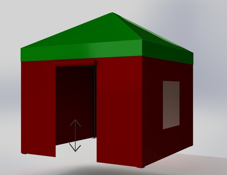 Popup Tält - 3x3 m - Stativ 40 mm med grön takduk