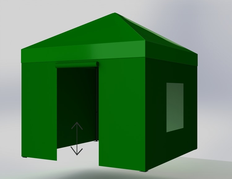 Popup Tält - 3x3 m - Stativ 40 mm med grön takduk