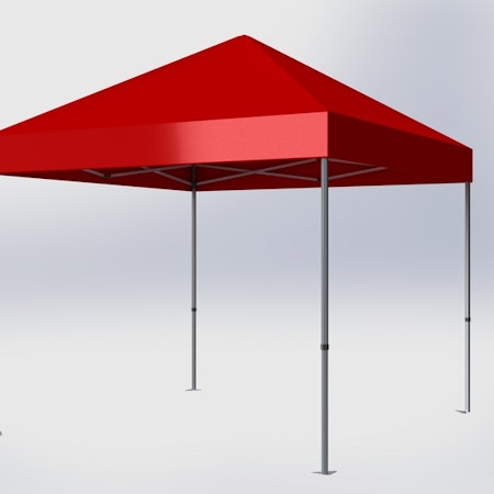 Popup Tält - 3x3m - Röd - Stativ med takduk