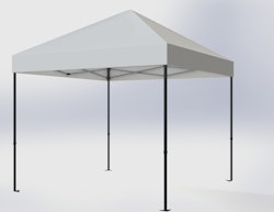 Popup Tält - 3x3 m - Stativ 40 mm med vit takduk