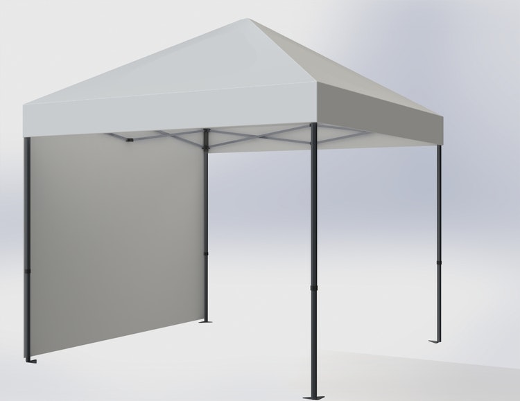 Popup Tält - 3x3 m - Stativ 40 mm med vit takduk