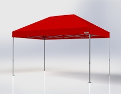 Popup Tält - 3x4,5 m - Stativ 40 mm med röd takduk