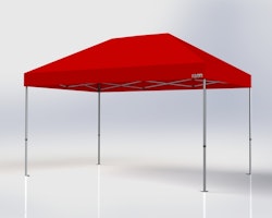 Popup Tält - 3x4,5 m - Röd - Stativ med takduk