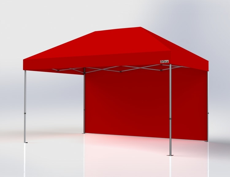 Popup Tält - 3x4,5 m - Stativ 40 mm med röd takduk