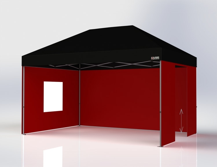 Popup Tält - 3x4,5 m - Stativ 40 mm med svart takduk