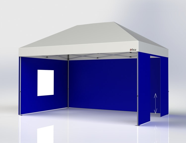 Popup Tält - 3x4,5 m - Stativ 40 mm med vit takduk