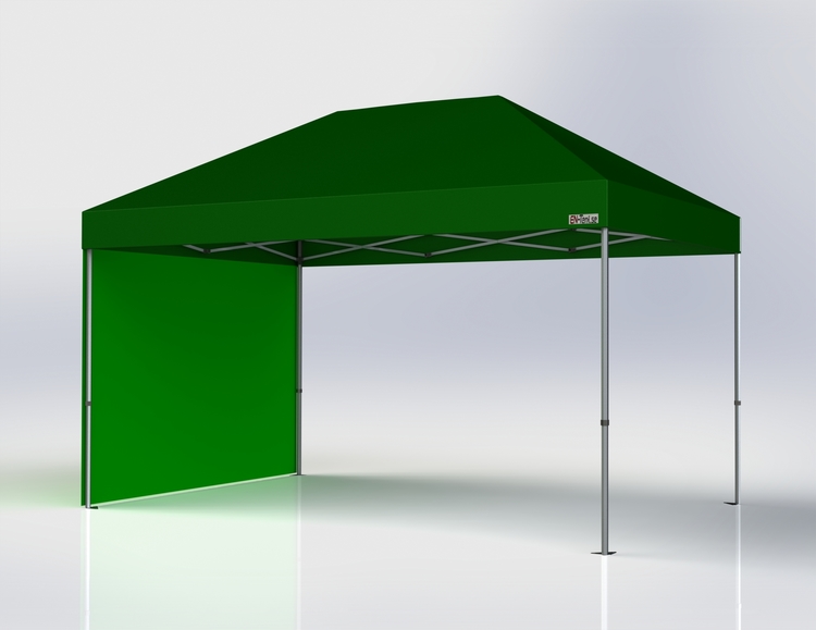 Popup Tält - 3x4,5 m - Grön - Stativ 40 mm med takduk