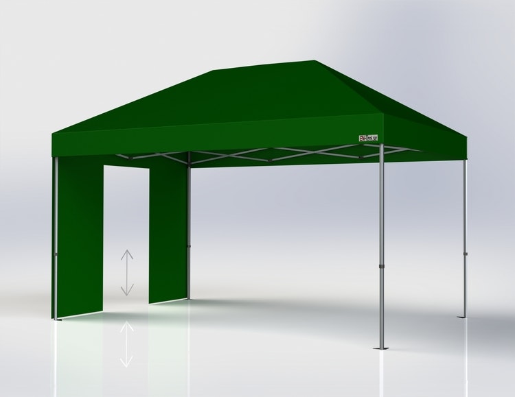 Popup Tält - 3x4,5 m - Stativ 40 mm med grön takduk