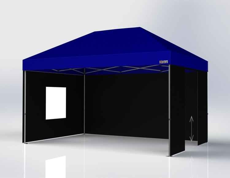 Popup Tält - 3x4,5 m - Stativ 40 mm med blå takduk