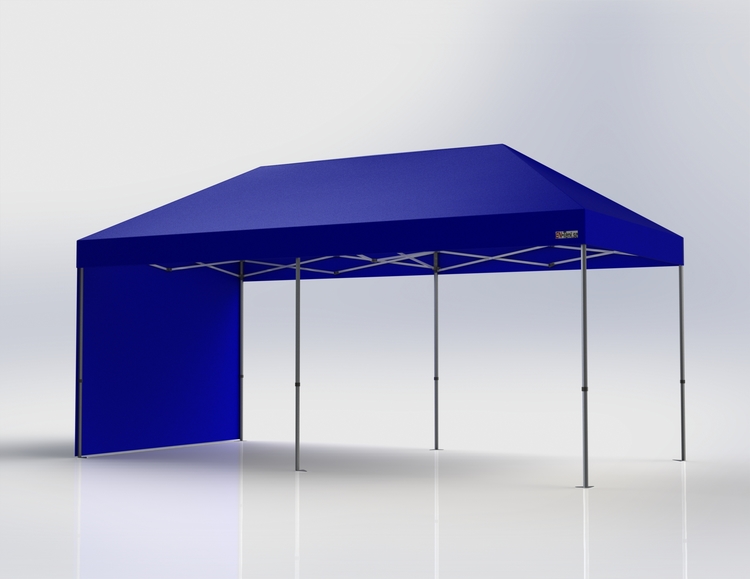 Popup Tält - 3x6 m - Blå - Stativ med takduk