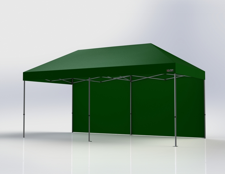 Popup Tält - 3x6 m - Grön - Stativ med takduk