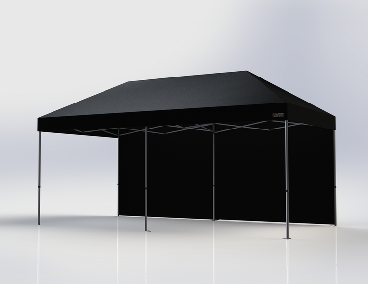 Popup Tält - 3x6 m - Stativ 40 mm med svart takduk