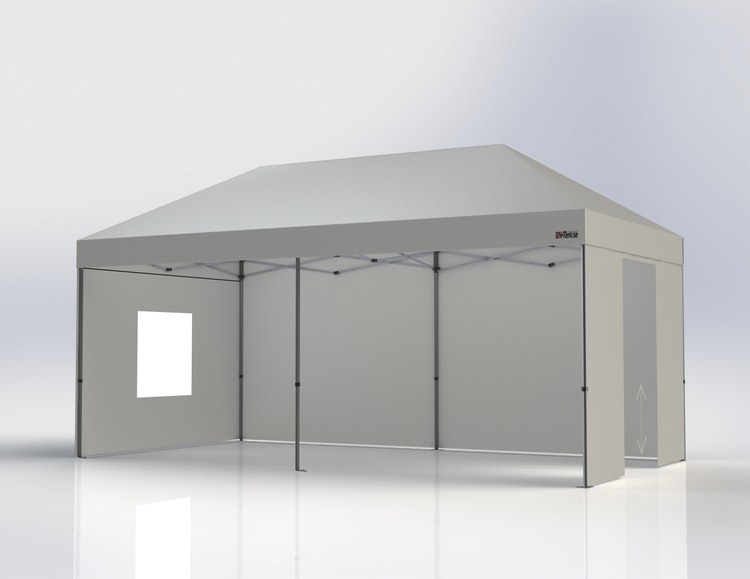 Popup Tält - 3x6 m - Stativ 40 mm med vit takduk