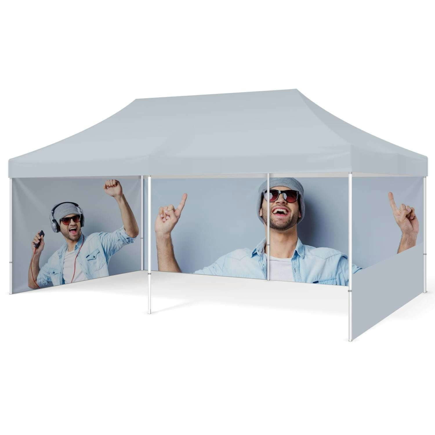 Popup Tält 3x6 m - Stativ 40 mm Alu + Fulltryckt takduk