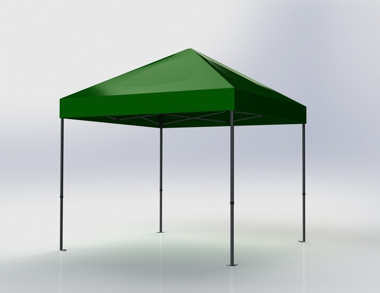 Popup Tält - 3x3m - Grön - Pulverlackerat Stålstativ