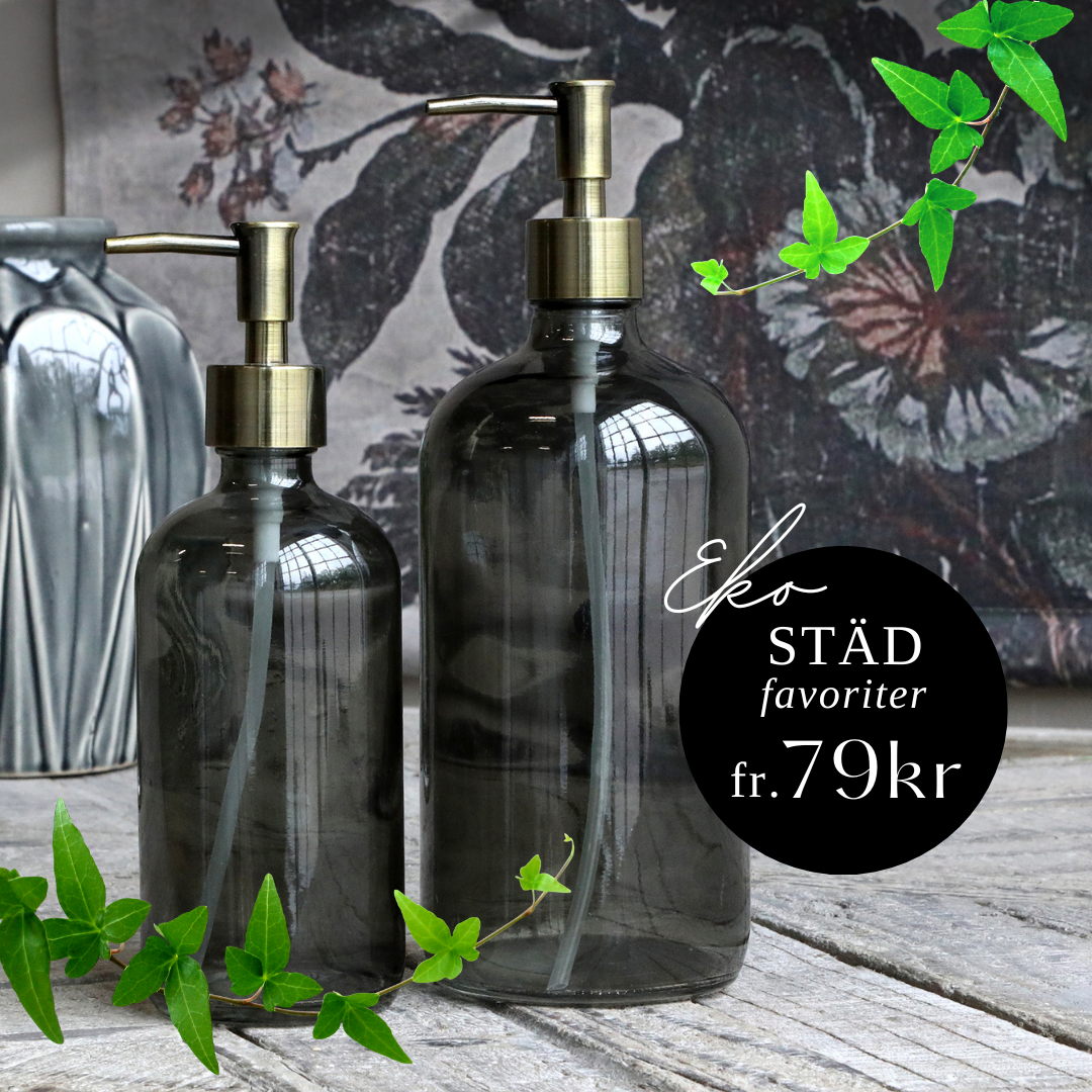 Snygg Tvålpump i glas - Antik mässing - Dalarnas Ekobutik Organic Cosmetics  AB