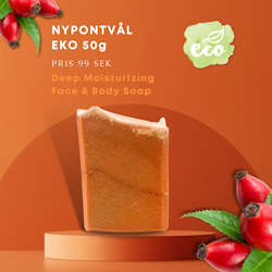 Nypontvål EKO, Deep Moisturizing Face & Body Soap
