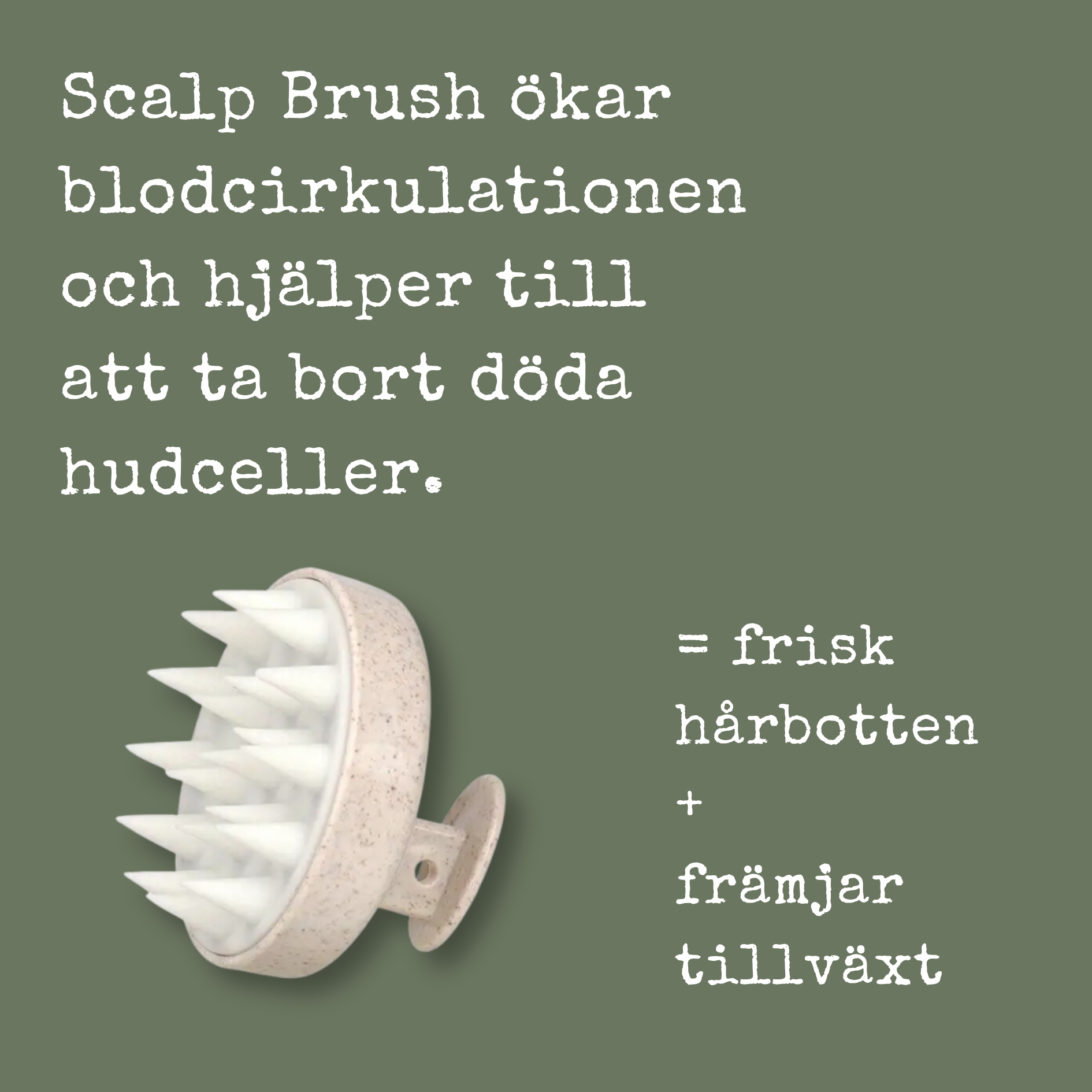 Scalp Brush, främjar hårets naturliga tillväxt och tar bort döda hudceller