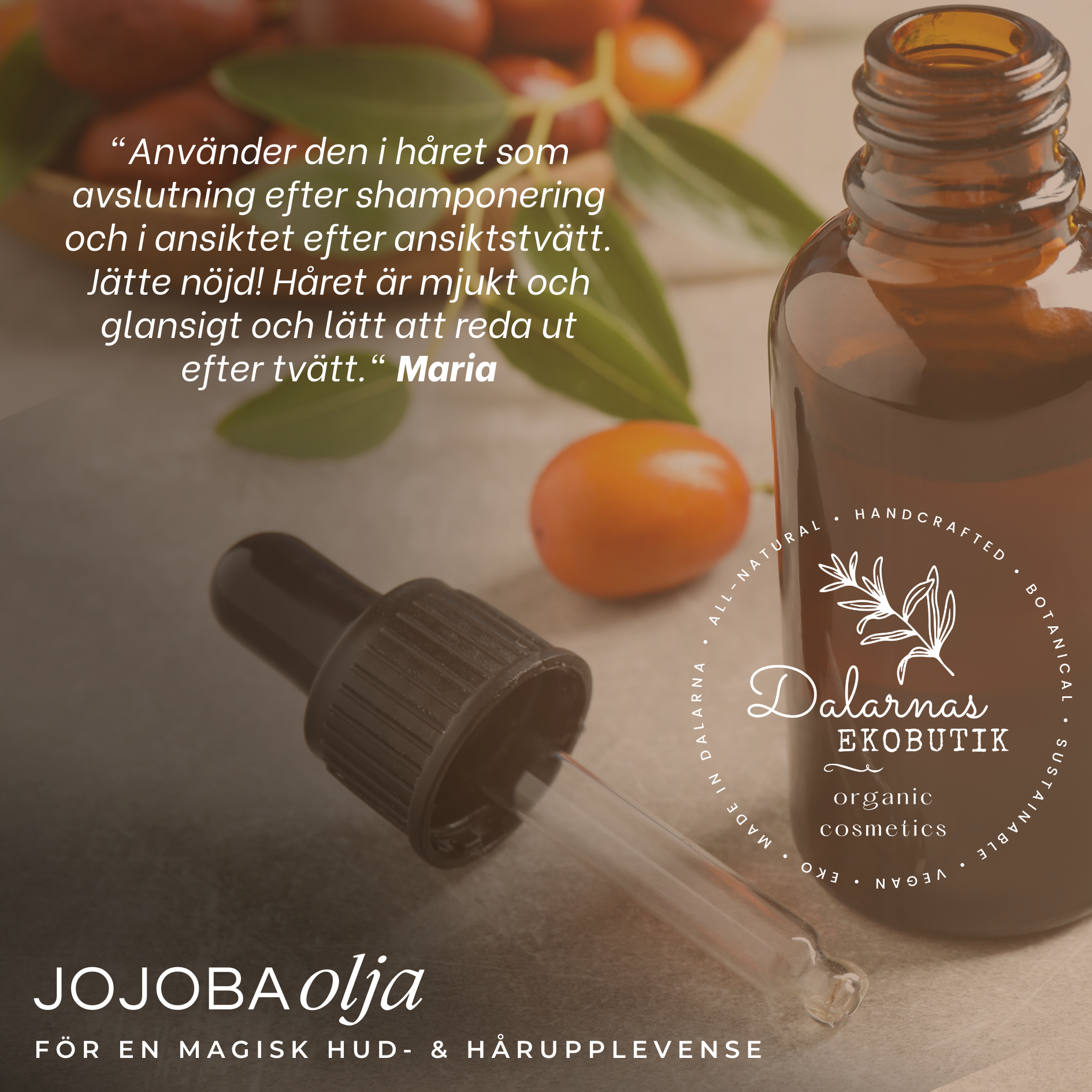 Jojobaolja EKO, fantastisk hårolja för hår som snabbt blir fett - Dalarnas  Ekobutik Organic Cosmetics AB