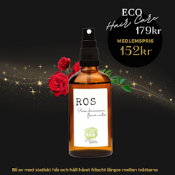 Roshydrolat EKO 100 ml, tar bort statiskt hår och förlänger tid mellan tvättarna