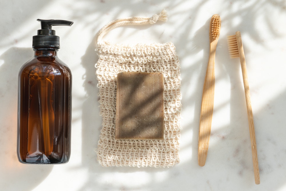 Tvålpåse med skrubb – exfolierande duschpåse i naturmaterial
